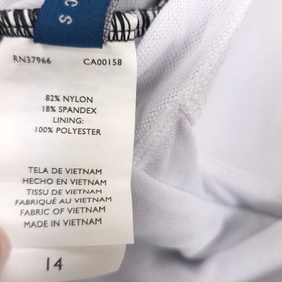 Jantzen Classic Floral One Piece Swimsuit Black White - Picture 5 of 7